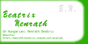 beatrix menrath business card